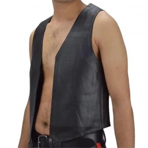 Men Real Leather Bartender Vest Cowhide Bar Waistcoat Open Front Vintage Style, Handmade – Gay Bar Vest, Bar Waistcoat Durability and Style