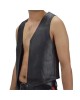 Men Real Leather Bartender Vest Cowhide Bar Waistcoat Open Front Vintage Style, Handmade – Gay Bar Vest, Bar Waistcoat Durability and Style