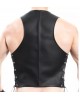 Men Real Leather Bartender Vest Cowhide Bar Waistcoat Open Front Vintage Style, Handmade – Gay Bar Vest, Bar Waistcoat Durability and Style