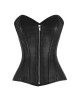 Handmade Leather Overbust Corset, Gothic Steel Boned Waist Trainer