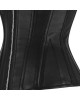 Handmade Leather Overbust Corset, Gothic Steel Boned Waist Trainer