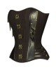 Women Real Leather Corset Overbust Handmade Brown Genuine Leather Corset, Heavy Duty Steel Boned Waist Gothic Luxury and Stylish
