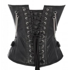 Women Real Leather Corset Overbust Handmade Black Genuine Leather Corset, Heavy Duty Steel Boned Waist Gothic Luxury and Stylish