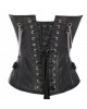 Women Real Leather Corset Overbust Handmade Black Genuine Leather Corset, Heavy Duty Steel Boned Waist Gothic Luxury and Stylish