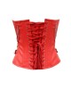 Women Real Leather Corset Overbust Handmade Red Genuine Leather Corset, Heavy Duty Steel Boned Waist Gothic Luxury and Stylish