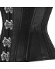 Women Real Leather Corset Overbust Handmade Black Genuine Leather Corset, Heavy Duty Steel Boned Waist Gothic Luxury and Stylish