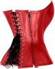 Women Real Leather Corset Overbust Handmade Red Genuine Leather Corset, Heavy Duty Steel Boned Waist Gothic Luxury and Stylish