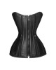 Women Real Leather Corset Overbust Handmade Black Genuine Leather Corset, Heavy Duty Steel Boned Waist Gothic Luxury and Stylish
