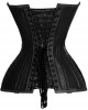 Women Real Leather Corset Overbust Handmade Black Genuine Leather Corset, Heavy Duty Steel Boned Waist Gothic Luxury and Stylish