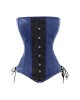 Women Real Leather Corset Overbust Handmade Black Genuine Leather Corset, Heavy Duty Steel Boned Waist Gothic Luxury and Stylish