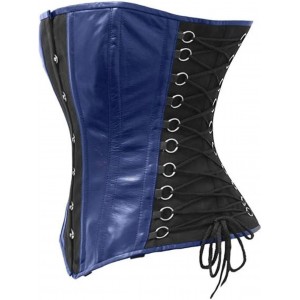 Women Real Leather Corset Overbust Handmade Black Genuine Leather Corset, Heavy Duty Steel Boned Waist Gothic Luxury and Stylish