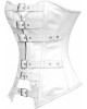 Women Real Leather Corset Overbust Handmade White Genuine Leather Corset, Heavy Duty Steel Boned Waist Gothic Luxury and Stylish