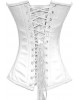 Women Real Leather Corset Overbust Handmade White Genuine Leather Corset, Heavy Duty Steel Boned Waist Gothic Luxury and Stylish
