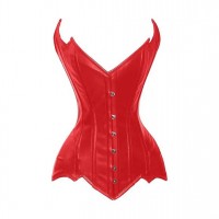 Women Real Leather Corset Overbust Handmade Red Genuine Leather Corset, Heavy Duty Steel Boned Waist Gothic Luxury and Stylish