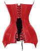 Women Real Leather Corset Overbust Handmade Red Genuine Leather Corset, Heavy Duty Steel Boned Waist Gothic Luxury and Stylish