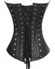 Women Real Leather Corset Overbust Handmade Black Genuine Leather Corset, Heavy Duty Steel Boned Waist Gothic Luxury and Stylish