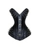 Women Real Leather Corset Overbust Handmade Black Genuine Leather Corset, Heavy Duty Steel Boned Waist Gothic Luxury and Stylish