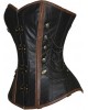 Women Real Leather Corset Overbust Handmade Black Genuine Leather Corset, Heavy Duty Steel Boned Waist Gothic Luxury and Stylish