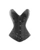 Women Real Leather Corset Overbust Handmade Black Genuine Leather Corset, Heavy Duty Steel Boned Waist Gothic Luxury and Stylish