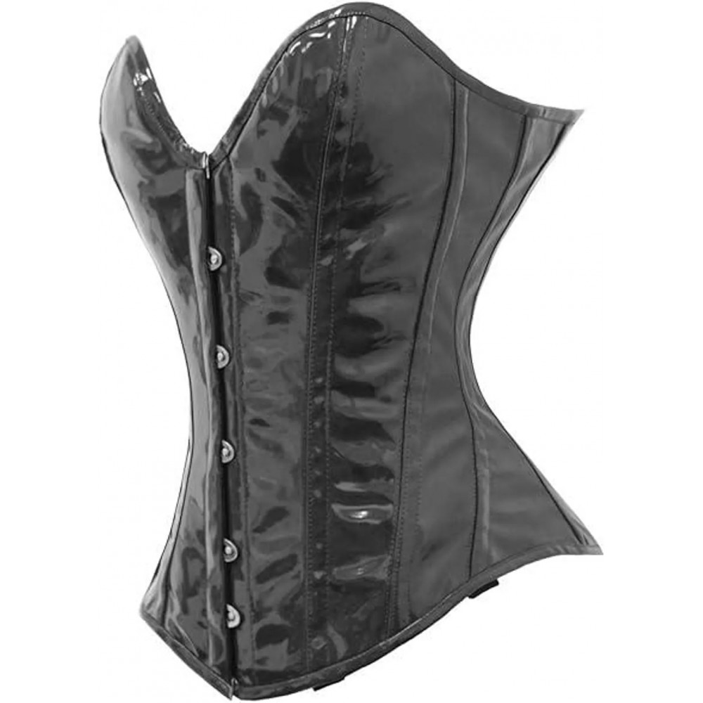 Women Real Leather Corset Overbust Handmade Black Genuine Leather Corset, Heavy Duty Steel Boned Waist Gothic Luxury and Stylish