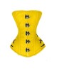 Women Real Leather Corset Overbust Handmade Yellow Genuine Leather Corset, Heavy Duty Steel Boned Waist Gothic Luxury and Stylish
