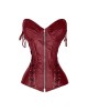 Women Real Leather Corset Overbust Handmade Maroon Genuine Leather Corset, Heavy Duty Steel Boned Waist Gothic Luxury and Stylish