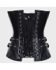 Women Real Leather Corset Overbust Handmade Black Genuine Leather Corset, Heavy Duty Steel Boned Waist Gothic Luxury and Stylish