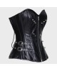 Women Real Leather Corset Overbust Handmade Black Genuine Leather Corset, Heavy Duty Steel Boned Waist Gothic Luxury and Stylish