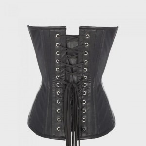 Women Real Leather Corset Overbust Handmade Black Genuine Leather Corset, Heavy Duty Steel Boned Waist Gothic Luxury and Stylish