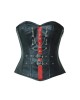 Women Real Leather Corset Overbust Handmade Black Genuine Leather Corset, Heavy Duty Steel Boned Waist Gothic Luxury and Stylish