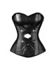 Women Real Leather Corset Overbust Handmade Black Genuine Leather Corset, Heavy Duty Steel Boned Waist Gothic Luxury and Stylish
