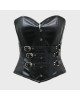 Women Real Leather Corset Overbust Handmade Black Genuine Leather Corset, Heavy Duty Steel Boned Waist Gothic Luxury and Stylish