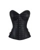 Women Real Leather Corset Overbust Handmade Black Genuine Leather Corset, Heavy Duty Steel Boned Waist Gothic Luxury and Stylish