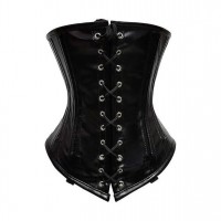 Women Real Leather Corset Underbust Handmade Black Genuine Leather Corset, Heavy Duty Steel Boned Waist Gothic Luxury and Stylish