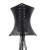 Women Real Leather Corset Underbust Handmade Black Genuine Leather Corset, Heavy Duty Steel Boned Waist Gothic Luxury and Stylish