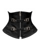 Women Real Leather Corset Underbust Handmade Black Genuine Leather Corset, Heavy Duty Steel Boned Waist Gothic Luxury and Stylish