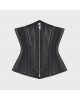 Women Real Leather Corset Underbust Handmade Black Genuine Leather Corset, Heavy Duty Steel Boned Waist Gothic Luxury and Stylish
