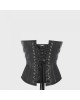 Women Real Leather Corset Underbust Handmade Black Genuine Leather Corset, Heavy Duty Steel Boned Waist Gothic Luxury and Stylish