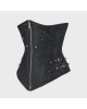 Women Real Leather Corset Underbust Handmade Black Genuine Leather Corset, Heavy Duty Steel Boned Waist Gothic Luxury and Stylish