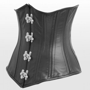 Women Real Leather Corset Underbust Handmade Black Genuine Leather Corset, Heavy Duty Steel Boned Waist Gothic Luxury and Stylish