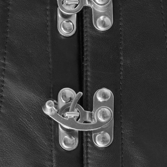 Women Real Leather Corset Underbust Handmade Black Genuine Leather Corset, Heavy Duty Steel Boned Waist Gothic Luxury and Stylish