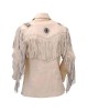 Men's Western Fashion Cowboy Real Leather Jacket Native American Wears Fringed & Beaded Jacket