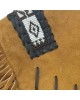 Men's Western Cowboy Real Suede Leather Jacket with Fringe and Bead Work, Traditional Cowboy